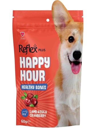 Reflex Plus Happy Hour Healty Bones Sağlıklı Kemikler İçin Destekleyici Köpek Ödül Maması 60gr