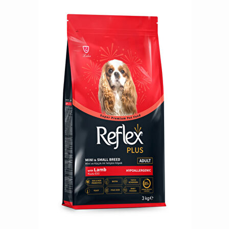 Reflex Plus Kuzu Etli Mini ve Küçük Irk Yetişkin Köpek Maması 3 kg