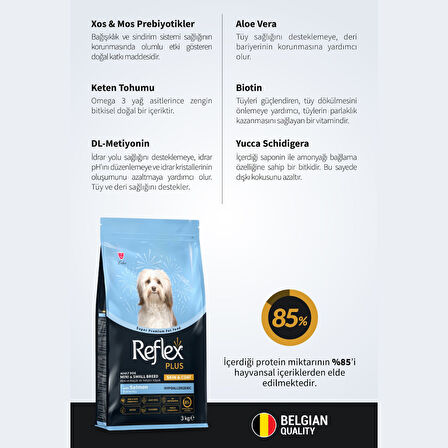 Reflex Plus Skin&Coat Somonlu Mini ve Küçük Irk Yetişkin Köpek Maması 3 kg