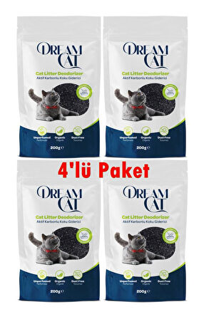 Dream Cat Kedi Kumu Koku Giderici Aktif Karbonlu 4x200 Gr 