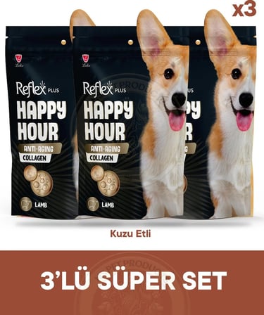 Reflex Happy Hour  Collagen Köpek Ödül Maması 3lü Fırsat 3x60gr