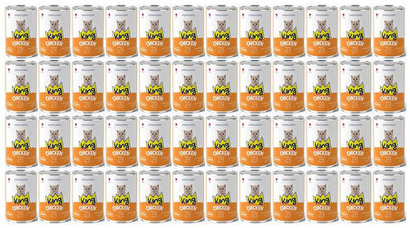 King Et Parçacıklı Tavuklu Yavru Kedi Konserve 400 Gr*48 ADET