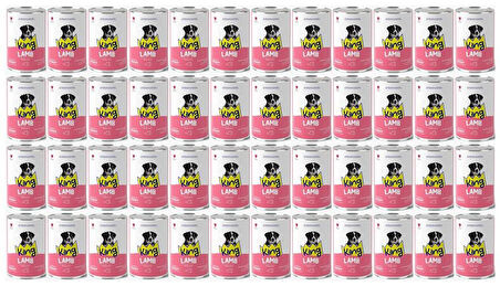 King Et Parçacıklı Kuzu Etli Yavru Köpek Konserve 400 Gr*48 ADET