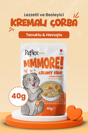 Reflex Plus Mmore Tavuklu Ve Havuçlu Kremalı Kedi Çorbası 40 Gr*24lü SET