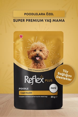 Reflex Plus Pounch Poodle Coat Health Pate Yetişkin Köpek Maması 85 Gr*12li