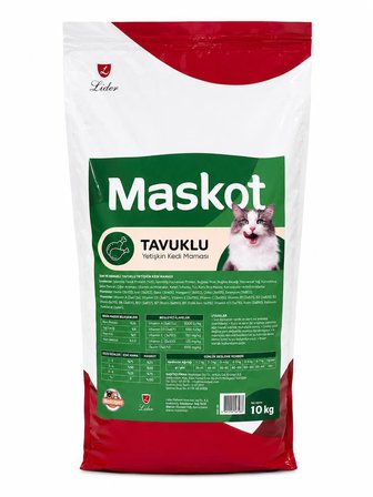 MASKOT LİDER TAVUKLU KEDİ MAMASI 10 KG