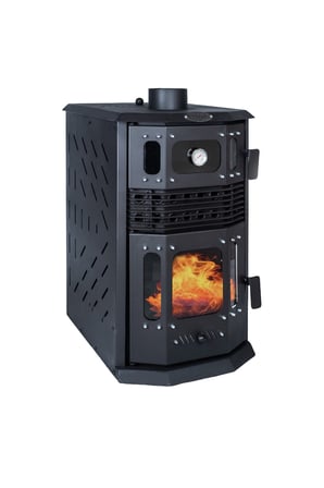 Etinova Exclusive İF-01 Fırınlı Odun ve Pelet Sobası - 3 Camlı Izgara Fanlı