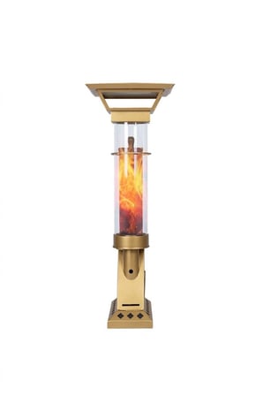 Etinova Compact İF-19 Camlı Alev Lambası Dış Mekan Pelet Soba - Gold