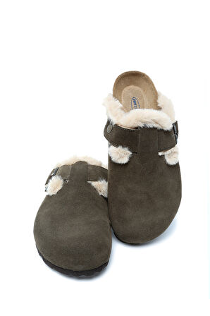 K14207-029SD Kifidis Soft Step Kadın Süet Deri Sabo Mantar Terlik 36-41