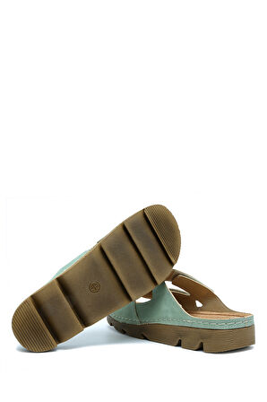 SIB220511 Kifidis-Natura Kadın Taşlı Anatomik Deri Terlik 36-41