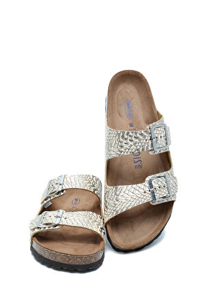 K14944 Kifidis Soft Step Kadın Çift Bantlı Mantar Terlik 36-41