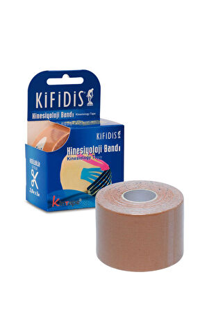 Kifidis Kinesiyoloji Bandı Kesileilir 3,8 cm x 5 m Bej / Beige