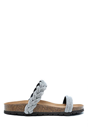 K14377 Kifidis Soft Step Kadın Taşlı Mantar Terlik 36-41