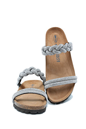 K14377 Kifidis Soft Step Kadın Taşlı Mantar Terlik 36-41