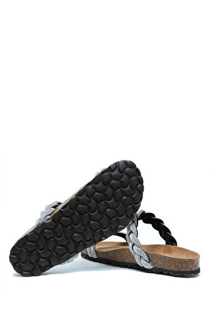 K14377 Kifidis Soft Step Kadın Taşlı Mantar Terlik 36-41