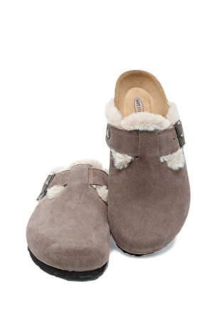 K14207-029SD Kifidis Soft Step Kadın Süet Deri Sabo Mantar Terlik 36-41