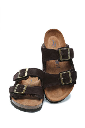 K15121SD Kifidis Soft Step Kadın Süet Deri Sabo Mantar Terlik 36-41