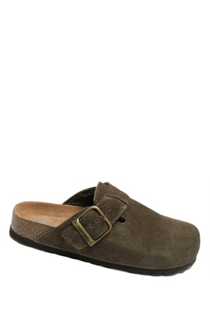 K13740SK Kifidis Soft Step Kadın Süet Deri Sabo Mantar Terlik 36-41