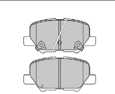 MAZDA 6 13-  ASX 10- / OUTLANDER 12- ARKA FREN BALATASI