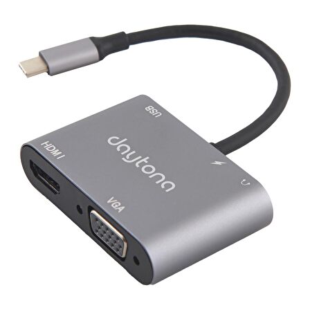 DAYTONA FIX FC02 4in1 USBC --HUBPD,HDMI+VGA+USB