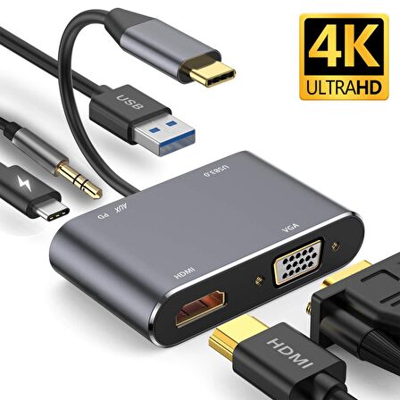 DAYTONA FIX FC02 4in1 USBC --HUBPD,HDMI+VGA+USB