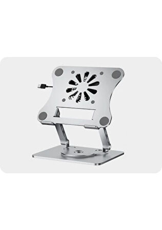 Daytona J41 360° Döner metal fanlı notebook stand, açık gri