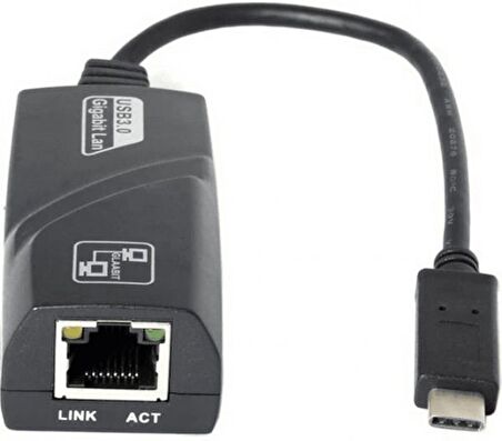 DAYTONA T-13 Type-C => RJ-45 ETHERNET ÇEVİRİCİ (Giriş : USB Tip-C => Çıkış : Ethernet)