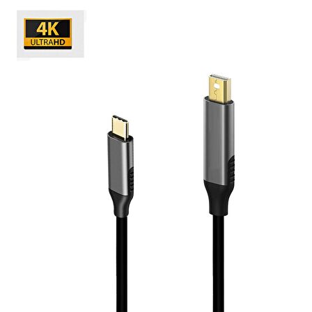 DAYTONA K-02 TYPE-C=--MİNİ DP ADAPTÖR ÇEVİRİCİ (4K GÖRÜNTÜ AKTARIM KABLOSU)