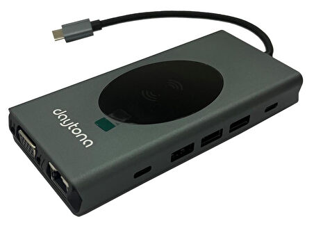 Daytona W13  13'lü USB C hub=>Tip-C+HDTV+2USB3.0+ VGA+SD+TF