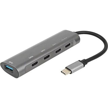 DAYTONA FC25 5'li USBType-C DOCKING STATION (Giriş:USB Tip-C => Çıkış:3xType-C+1xUSB3.0+PD)