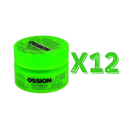 Ossion Saç Şekillendirici Mat Wax 100 Ml 12 Adet