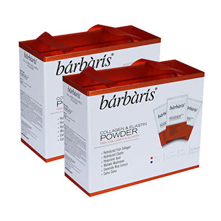 Barbaris Kolajen & Elastin Powder 30 Şase 2'li Paket