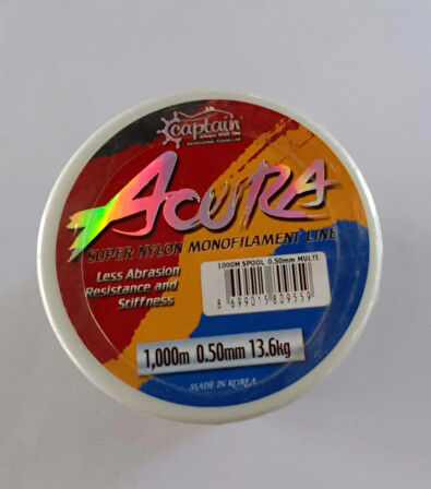 Captain Acura 1.000mt Monofilament Misina Ebruli 0.50 MM