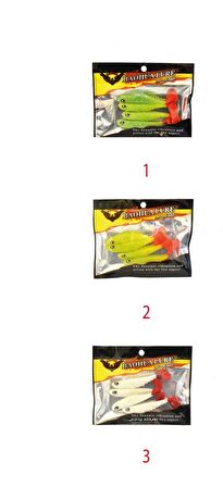 Captain 3557 Viper Soft 8.5cm Levrek Silikonu 4'lü Paket Silikon Yem 2