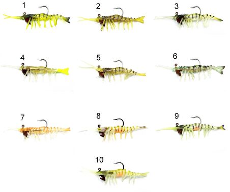 Captain 3049 Magic Shrimp 3D Silikon Karides 76mm 5.5gr Suni Yem