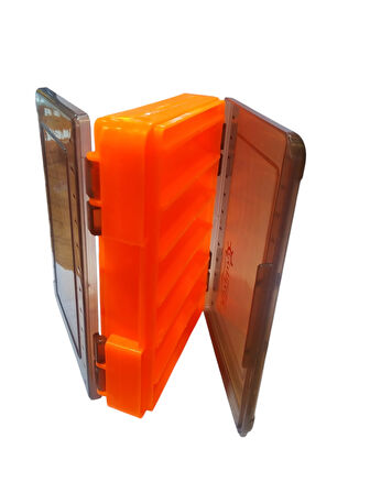Captain 7223 Orange Sahte Balık Kutusu 12 Gözlü 13x9x3cm