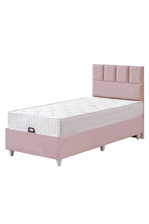 İkili Baza Seti, Monaco Tek Kişilik Baza Başlık Seti, 90x190 - Pembe