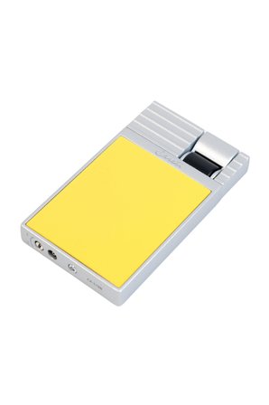 Caseti Tek Torch Perde Alev Sarı Gümüş Metal Puro Çakmağı