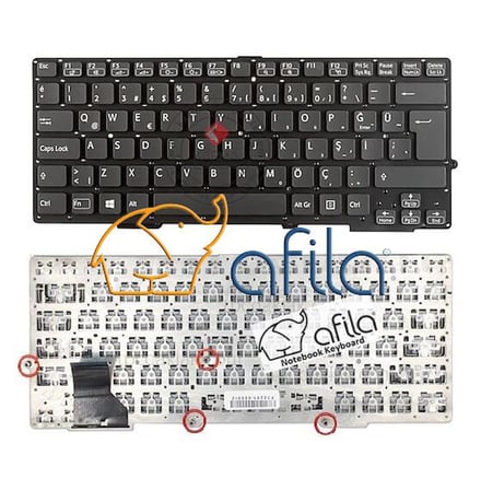 Sony Vaio S13 SVE-13 SVE13 SVS13 SVS1311 SVS131 SVS13118 SVS1312 Klavye Siyah TR