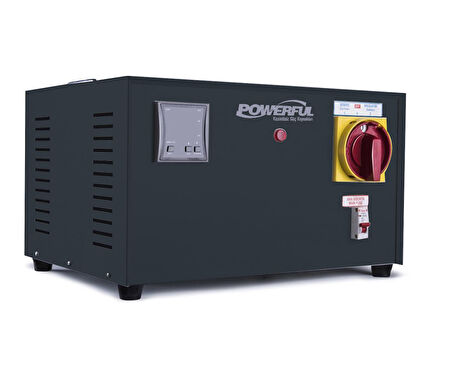 Powerful PSM-1105 5 kVA (5000 VA) Mikro İşlemcili Koruma Üniteli Voltaj Regülatörü Siyah