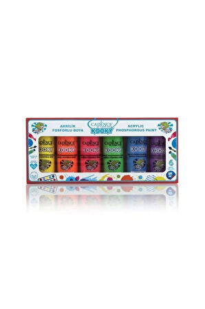 Cadence Kooky Akrilik Boya Fosforlu Set1 6x59ml