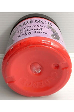 1390 Dekoratif Rölyef Pasta - 1390 Mercan Kırmızı - 250 ml Sculpture Paste