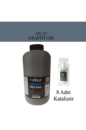 Ambiante Suya Dayanıklı Islak Zemin Boyası aw-22 Grafiti Gri 2 Litre + Katalizör