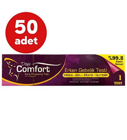 DAYS COMFORT ERKEN GEBELİK TESTİ X 50 ADET