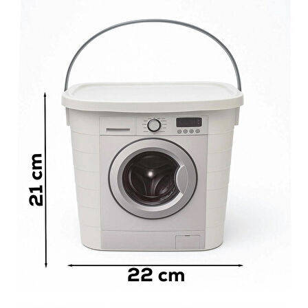 Herevin Deterjan Kutusu 7,3 lt Desenli Deterjan Kutusu 219 mm x 270 mm x 212 mm