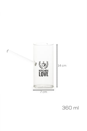Herevin 180402-002 Desenli Borosilikat Cam Cezve Isıya Dayanıklı Şeffaf Türk Kahve Cezvesi 360 ml