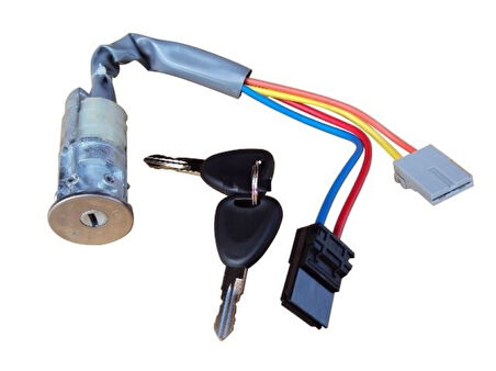 Renault Kontak Anahtar Seti (kontak + 2 On Kapı Sifre) Kangoo 97- - Hellux Hlc600080