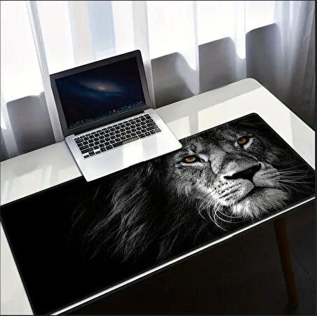 70X30 CM ASLAN TEMALI KAYDIRMAZ TABAN SPEED YÜZEY OYUNCU MOUSE PAD GAMİNG