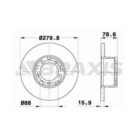 Mercedes On Fren Disk Aynası Mercedes Transporter 2.3d - Braxıs Ad1028