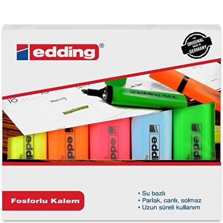 EDDING 344 FOSFORLU KALEM SETİ (5 RENK)